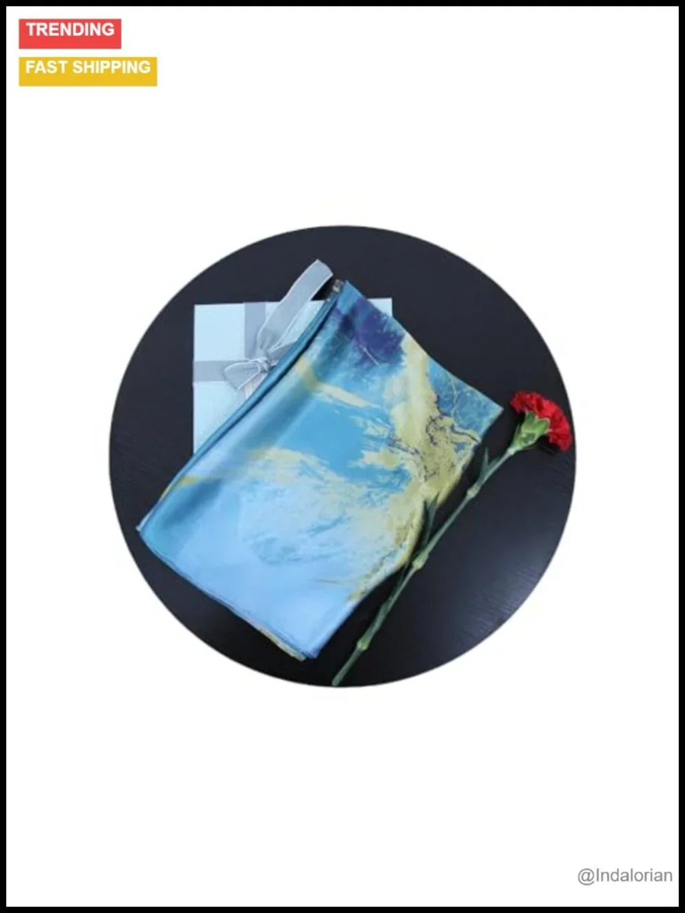 100% Mulberry Silk Satin Head Scarf Lightweight Floral Summer Travel Shawl Wrap